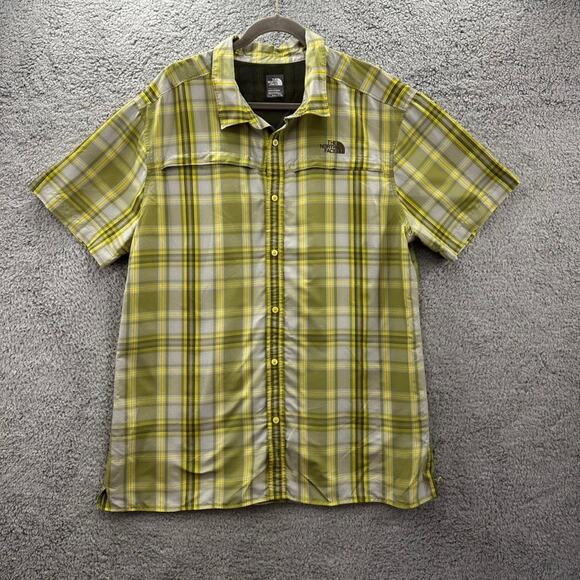 The North Face Men's XXL Short Sleeve Button Up Shirt Front Zip Pockets Vents - Picture 1 of 8